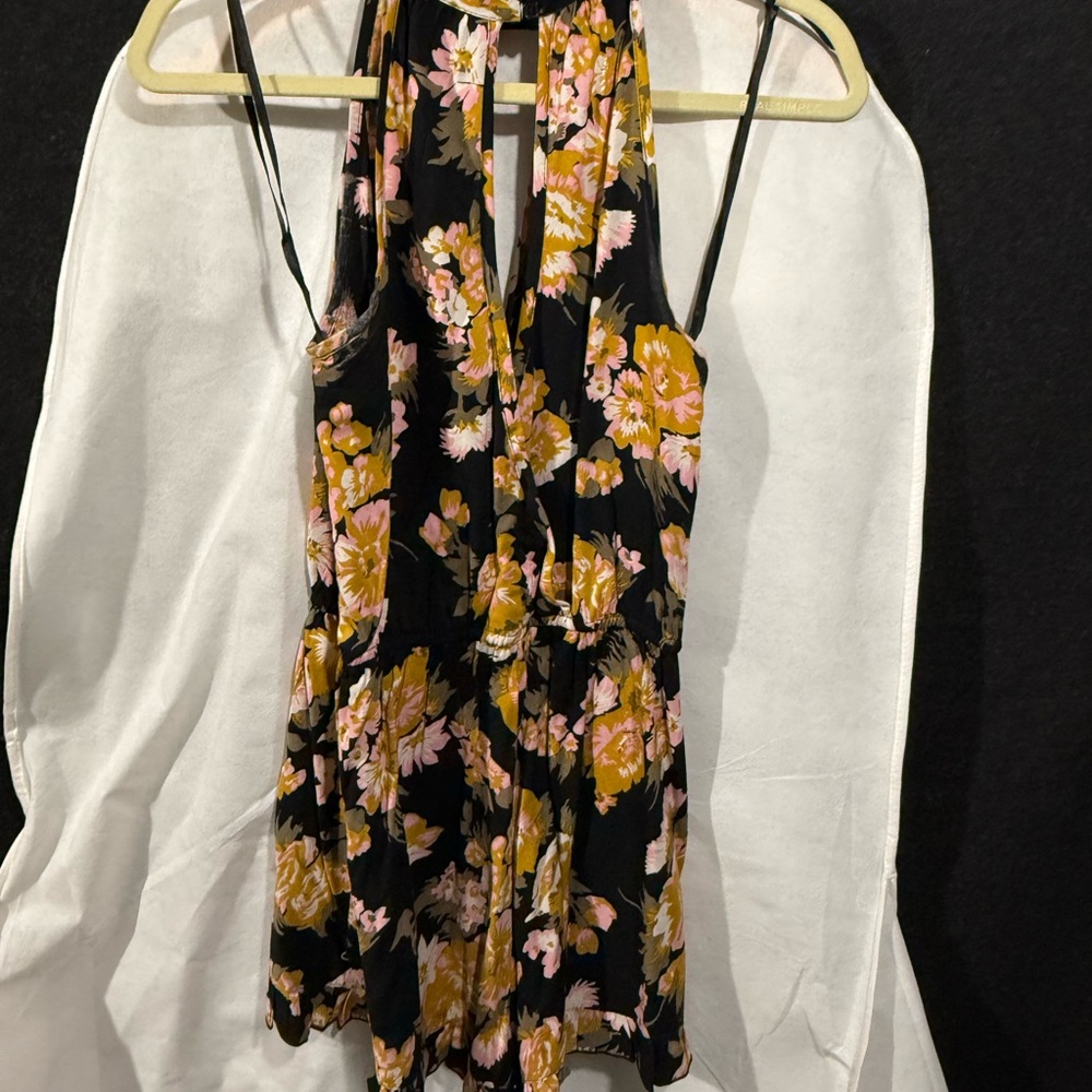 Band of Gypsies Black and Yellow Floral Dress